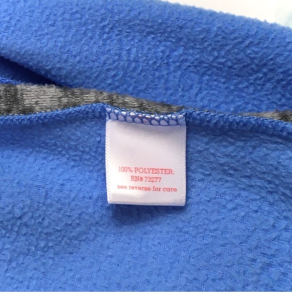 SO Perfect Sweatshirt Soft Blue Fleece Long Sleeve Heather Grey Color Block Top - Picture 4 of 9